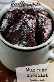Mug Cake Au Chocolat Receita Doces