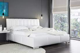 Das kopfteil im modernen design verleiht diesem bett seinen besonderen charme. Polsterbett Bett Doppelbett Marlon Kunstleder Weiss 180x200cm Kaufen Bei Sylwia Lesniewska Fun Mobel