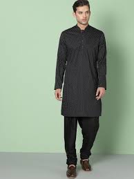 House Of Pataudi Men Black Printed Straight Kurta 1999 Black Print Fashion Black