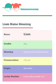 Liam Name Meaning Names With Meaning Liam Name Names