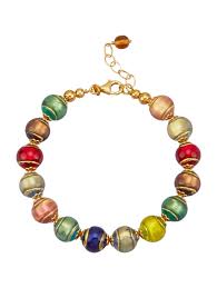 30cm (11.7in) available in different sizes. Muranoglas Armband In Silber 925 Vergoldet Klingel
