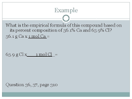 Chemistry 112 Percent Composition And Chemical Formulas Percent