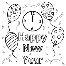 When it gets too hot to play outside, these summer printables of beaches, fish, flowers, and more will keep kids entertained. Happy New Year Coloring Page Book For Kids