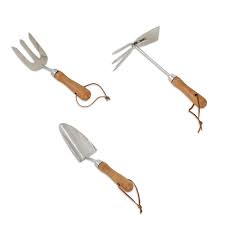 Handschuhe, schubkarre oder eimer, spaten, unkrautstecher oder kleine schaufel, kissen/polster für die knie. Gartenwerkzeug 3er Set Pandoja Loberon