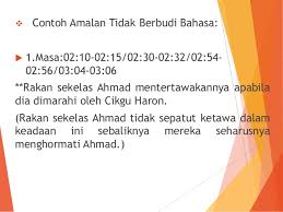Amalan berbudi bahasa dapat melahirkan masyarakat yang lebih bertamadun. Tutorial 2 Contoh Amalan Berbudi Bahasa Dan Contoh Amalan Tidak Berb