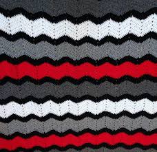 Black And White Chevron Crochet Blanket Chevron Red Black Gray White Hand Crochet Baby By Nanaswoolies Dekens
