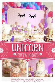 Unicorn Birthday Mia S Unicorn Birthday Party Catch My Party Unicorn Birthday Parties Rainbow Unicorn Party Unicorn Party