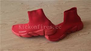 Guys, how about this sneakers? Balenciaga Speed Trainer Red On Feet Cheap Online