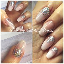 Baby Boomers French Fades With Holo Glitter Babyboomer Nagel Glitzer Babyboomer Glitzer Nagel Glitzer