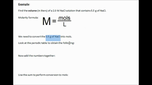 Maybe you would like to learn more about one of these? How To Calculate Volume In A Molarity Problem Chemistry Youtube