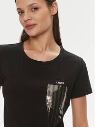 Liu Jo Sport T-Shirt TA4136 JS003 Schwarz Regular Fit