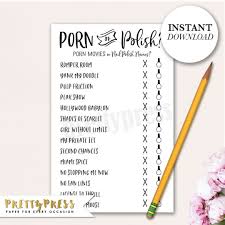 Porn or Polish Game, Bachelorette Games Printable, Bachelorette Party  Games, Bridal Shower, Hen Party, Hens Night Bridal Shower - Etsy UK