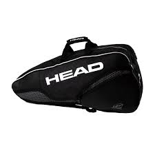 All of the tennis bag brands and types : Head Djokovic X 6 Combi Tennis Bag Black White