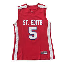 St. Edith Nike Dri-FIt Basketball Jersey, Men's Small, Red