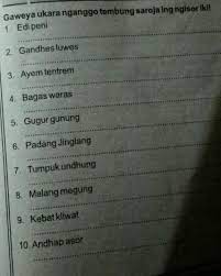 Tuladha tembung saroja ing ngisor iki yaiku. Gaweya Ukara Nganggo Tembung Saroja Ing Ngisor Iki Brainly Co Id