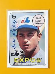 2019 Topps Archives COCO LABOY Expos 50th Silver Auto Autograph Card  #MTLA-CL