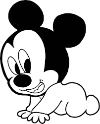 Nice Sweet Baby Mickey Crawling Coloring Page Mickey Mouse Drawings Mouse Drawing Baby Drawing