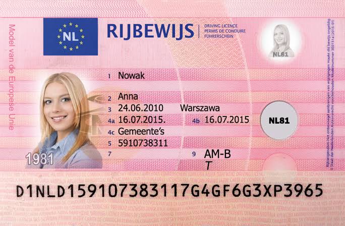 Dutch Rijbewijs driving licence card resting beside a official CBR theory study guide on a wooden desk, Dutch Driving Licence. how to get a driving licence in the Netherlands