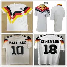 2019 1990 World Cup Germany Retro Soccer Jersey 18 Klinsmann 10 Matthaus 1994 Home White Deutschland Classic Vintage Custom Football Shirt From