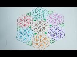 Flower Kolam With 25 13 Dots 25 Dots Big Kolam With Dots Step By Step Big Rangoli Designs With Big Rangoli Designs Rangoli Designs Rangoli Designs With Dots