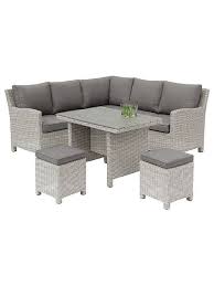 Kettler Palma 6 Seater Garden Mini Corner Table And Chairs Set White Wash Corner Table Table Chair Sets Table Chairs