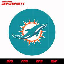 Miami Dolphins Circle Logo Svg Nfl Svg Eps Dxf Png Digital File Miami Dolphins Miami Dolphins Logo Dolphins Logo