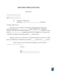 Abc designs llc company letterhead. Employment Verification Letter Employee Income Proof Form Formspal