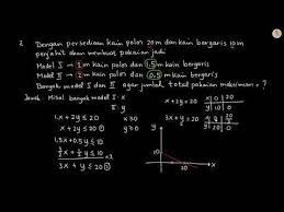 Dan hasilnya adalah sebagai berikut: Contoh Soal Aplikasi Program Linear 2 Youtube