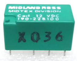 Midtex was founded in 1918 in mankato, minnesota with the invention of the synchronous motor timer. 190 22b100 Relay Dpdt 12 Vdc 2 Amp High Sensitivity Dip Pc Board Relay Mfr Midland Ross Midtex