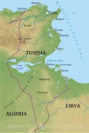 Tunisia Physical Map
