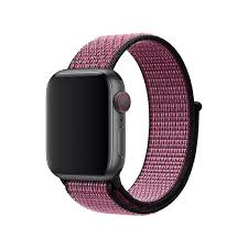 Black Apple Watch With Pink Band 40 Mm Pink Blast True Berry Nike Sport Loop Apple Watch Bands Apple Watch Watch Bands
