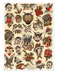 The tattoo lends itself to almost any style of tattooing, providing depth and interest with layered petals. Classic Tattoo Flash Art Wild Country Fine Arts