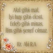 akil gibi mal iyi huy gibi dost edeb gibi miras ilim gibi seref olmaz hz ali ra guzel soz inanc maneviyat