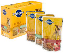 Pedigree Little Champions 12 Pouch Variety Pack Dog Food With 4 Beef In Sauce 4 Chicken In Gravy 4 Chicken In Sauc Dog Food Recipes Flavor Variety Wet Dog Food