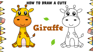 How To Draw A Cute Cartoon Giraffe (Easy And Step By Step) - Youtube