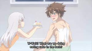 Anime: Eating cake in the bath - Porn GIF Video | nemyda.com