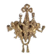 Date Unspecified Gustave Joseph Cheret 1838 1894 An Art Nouveau Gilt Bronze Figural Four Light Wall Applique French Sculpture Antique Lighting Art Nouveau