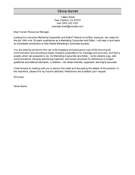 Best Copywriter And Editor Cover Letter Examples Livecareer