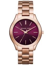 Michael Kors Women S 42mm Stainless Steel Slim Runway Bracelet Watch Michael Kors Women S Slim Runway Rose Gold Tone Stainless Steel Bracelet Watch 42mm Mk3436 Only At Macy S Michael Kors Jewelry Michael Kors Bracelet Watch