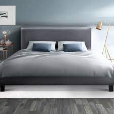 Artiss King Size Bed Frame Base Mattress Platform Fabric Wooden Grey Neo In 2020 King Size Bed Frame Queen Size Bed Frames Platform Mattress