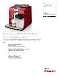Wipe clean on the cuisinart keurig single serve coffee maker. Saeco Hd8838 31 Datasheet Manualzz