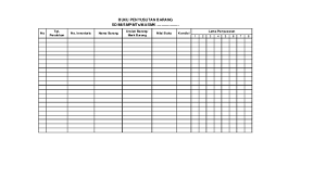 Dalam 1 file ini terdapat laporan kib a, kib b, kib c, kib d, kib e dan kartu inventaris per ruangan serta rekapitulasi barang secara keseluruhan. 155750846 Format Administrasi Sekolah Inventaris Barang