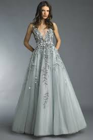 D8716l V Neck Floral Applique Gown Basix Black Label Dresses Lace Evening Gowns Evening Gowns