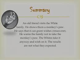 She is now driving mr. The Monkey S Paw A Unit For Teaching The Story To Advanced Junior Hi