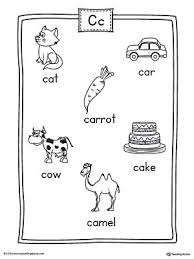 Words that start with c for kids ; Letter C Word List With Illustrations Printable Poster Myteachingstation Com