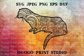 Download Sea Otter Svg Zentangle Svg Sea Animal Svg Mandala Svg 253053 Cut Files Design Bundles