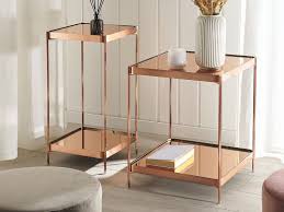 Table Appoint Cuivree 41 X 41 X 50 Cm Alsea En 2020 Table D Appoint Bout De Canape Table Cafe