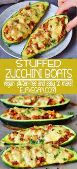 Vegan Stuffed Zucchini Boats With Chickpeas Easy Recipe Elavegan Vegetarian Recipes Healthy Tasty Vegetarian Recipes Whole Food Recipes