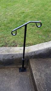 Maybe you would like to learn more about one of these? Standard Single Post Flat Bar Top Hand Rail 1 Or 2 Step Railing For Stairs Steel Handrail With Hardware Super Sturdy Handcrafted Usa Metal Handrail Shop