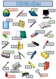 Schulsachen 1 Deutsch Lernen Schulsachen Deutsch